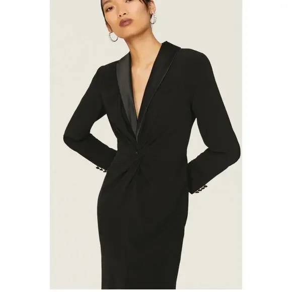 Lauren Ralph Lauren Black Zeenai Blazer Gown 12 - Picture 4 of 12